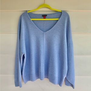 Vince Camuto Blue V-Neck Women's Sweater XXL